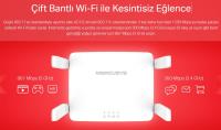TP-LINK MERCUSYS AC10 AC1200 4 PORT 10/100 4x5dBI 300MBPS KABLOSUZ ROUTER - 1